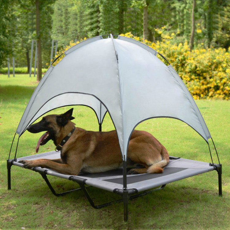 Keep Your Pet Cool and Comfortable with a Summer Cooling Dog Cot with Removable Canopy